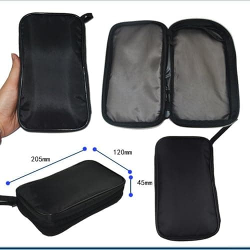 Digital Multimeter Bag Soft Carry Case for Clamp Meter and Tools - Oxford Fabric Cover with Inner Mesh - Compact Electronics Pouch 290x120mm(B) — view 5