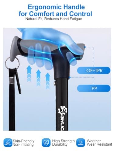 Adjustable Walking Sticks for Women and Men with Second Handle for Standing — view 5