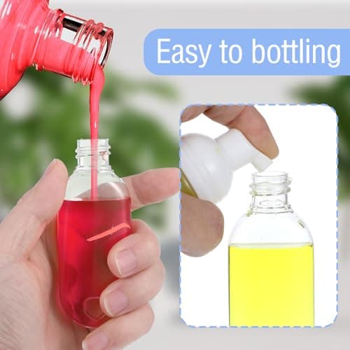 Tucnoeu Hand Sanitizer Keychain 10 Pcs Travel Bottles with Keychain,1.7oz (50ml) Portable Plastic Leakproof Squeeze Bottles Kits with Flip Cap for Home Office Outdoor — view 5