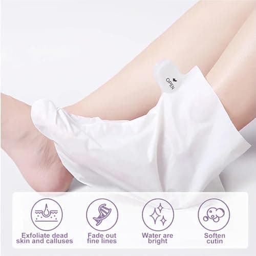 5 Pairs Foot Peel Mask for Hard Skin, Dead Skin Remover for Feet, Exfoliating Foot Mask with Lavender, Moisturising Socks to Repair Cracked Heels & Calluses, Hydrating for Soft Smooth Feet — view 6