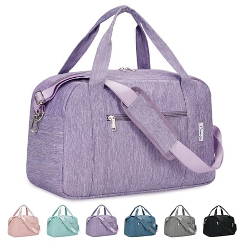 for Easyjet Cabin Bag 45X36X20 Underseat Travel Duffel Bag Holdall Tote with Wet Pocket Carry on Luggage Overnight for Women and Men 25L (Purple)