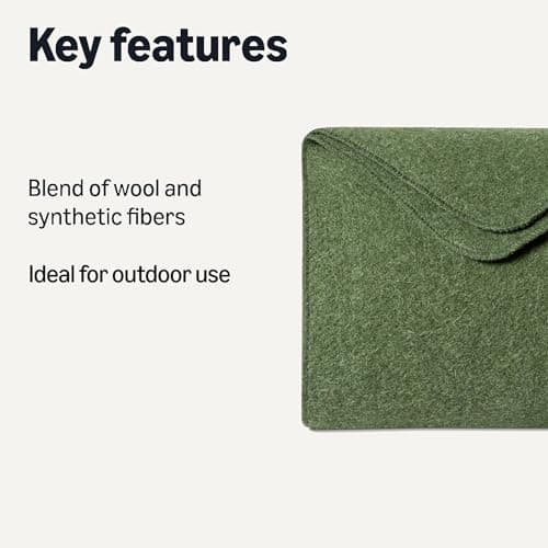 Amazon Basics Outdoor Camping Travel Blanket, Camping Essentials, Olive Green — view 2