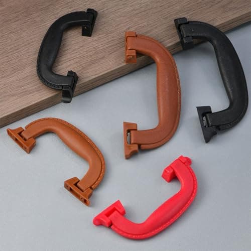 ibasenice Suitcase Handle Grip with Foldable Design 6pcs Black Plastic and Easy Installation, Replacement Luggage Handle for Bags and Suitcases, for Travel and DIY Repairs — view 6