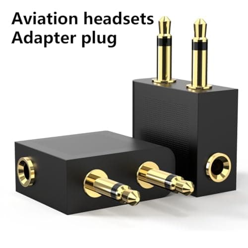 3.5mm Plug Adapter Airline Headphone Converter Adapter Professional Earphone Connector for Travel Aviation Earpieces — view 2