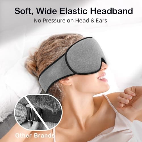 INNELO Sleep Eye Mask, Upgraded 3D Blackout Design, Ideal for Side Sleepers — view 3