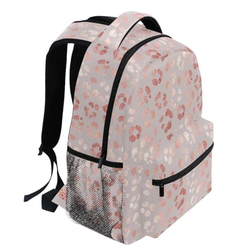 Student Travel School Backpack Rose Gold Laptop Backpacks Tablet Bookbags, Pink 15, One size — view 2