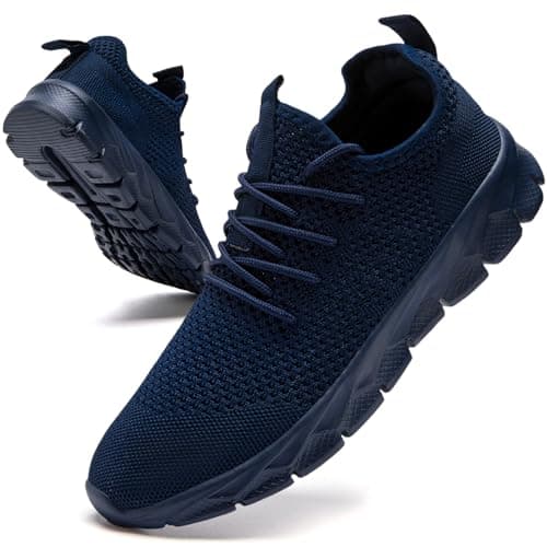 Oltyutc Mens Trainers Running Gym Sneakers Walking Shoes Dark Blue 10 UK