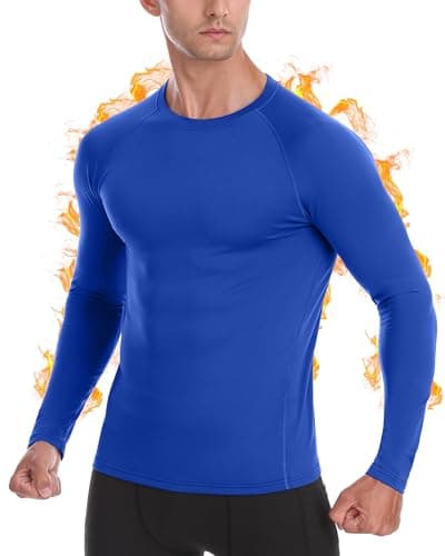 Roadbox Men's Thermal Base Layer Top 1-2 Pack, Fleece Lined Long Sleeve