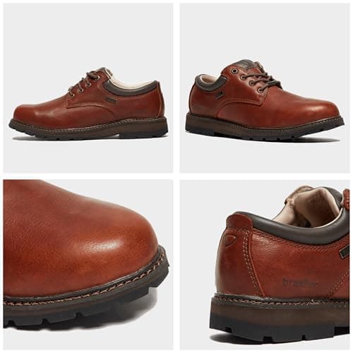 Brasher Men’s Country Classic Walking Shoes with High Traction Rubber Sole & Cushioned Footbed, Durable Leather, Waterproof, Breathable, Camping, Outdoors, Hiking & Trekking Footwear, Brown, UK9 — view 6