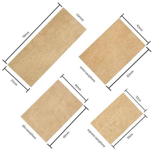 Tenor Saxophone Neck Cork, 3pcs Saxophone Neck Cork, Saxophone Cork Replacement Kit for Alto/Soprano/Tenor Saxophone — view 5