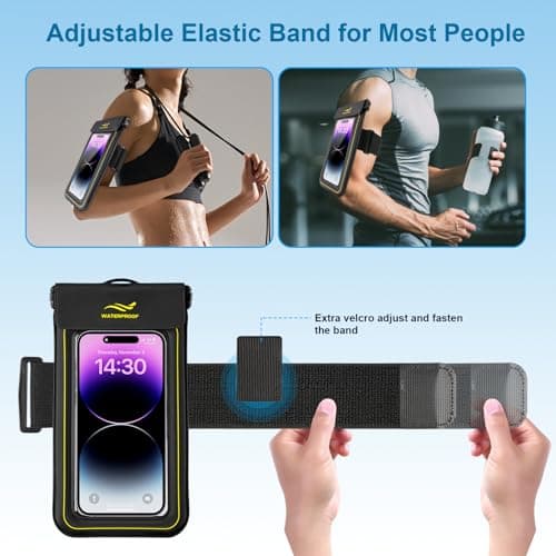 3 in 1 IPX8 Waterproof Phone Pouch and Armband, Floating Phone Dry Bag Case — view 5