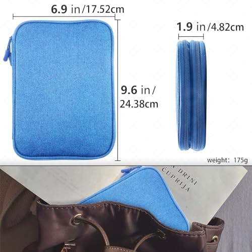 Teskyer Travel Cable Organiser Bag, Travel Essential, Sky Blue — view 6