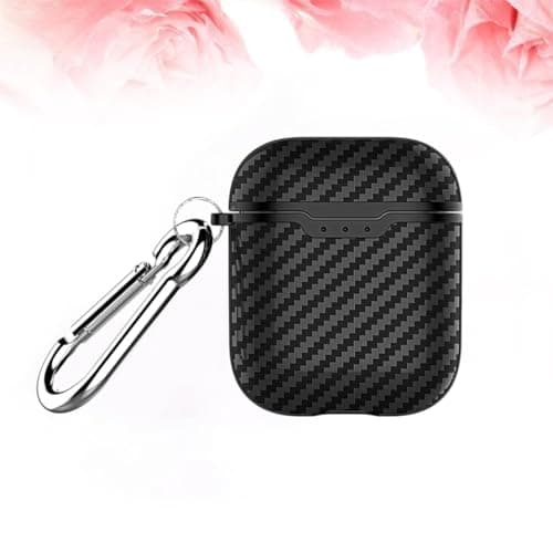 Operitacx Shockproof Lightweight Tpu Earphone Protective Case for Wireless Earbuds with Carbon Fibre Texture, Portable Earphone Storage Bag Suitable for Daily Use — view 6