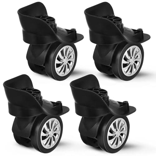 Kichvoe 4pcs Universal Wheel Swivels Suitcase Repair Wheels Plastic Rotating Flexible Wear Resistant Luggage for DIY Suitcase Replacement