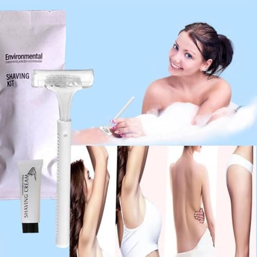10Pack Luxury Individually Wrapped Eco-Friendly Travel Disposable Razors Kit With Shave Cream; Clean and Hygienic; Pocket Sensitive Skin Razor Set for Guests; Hotel Shaving Razor for Hotel,Travel — view 4
