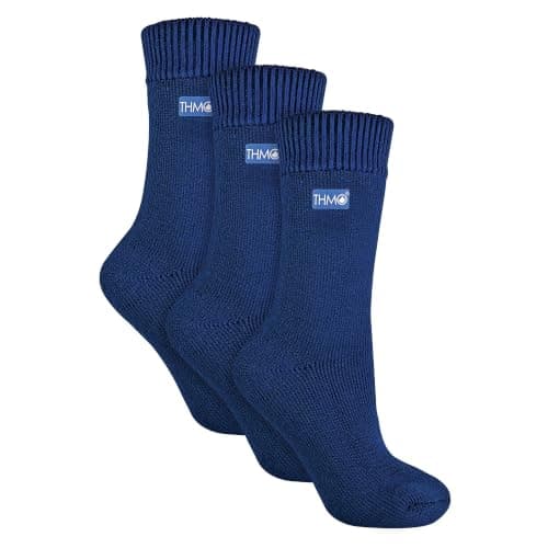 THMO 3 Pack Ladies Thick Winter Socks with Comfort Top