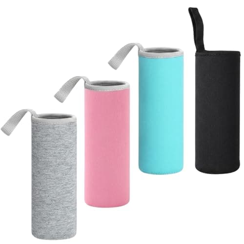 4PCS Water Bottle Sleeve, Insulated Neoprene Holder for Outdoor Activities and Commuting, Protective Covers with 550 ml Capacity, Secure Fit Design for Temperature Maintenance and Spill Prevention