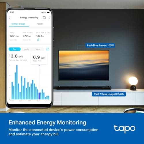 Tapo P110 Smart Plug, Energy Monitoring WiFi Plug, Max 13A — view 3
