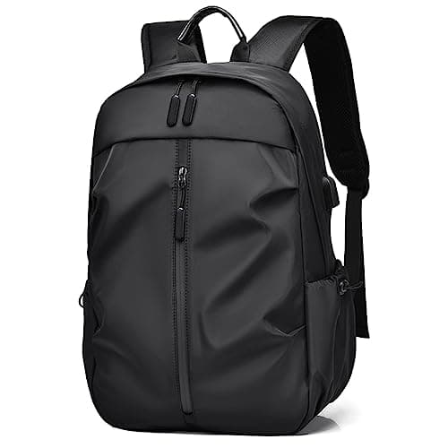 mefound Laptop Backpack for Men Fashion Lightweight Casual bag Daypacks with USB Port 35L Waterproof Travel Business Backpack for School 15.6 Inch Black