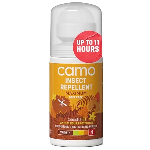 CAMO Maximum Insect Repellent 50ml - Roll-On Repellent for Long-Lasting Protection - DEET Free - Maximum Level of Protection Against Mosquitoes, Ticks & Biting Insects.