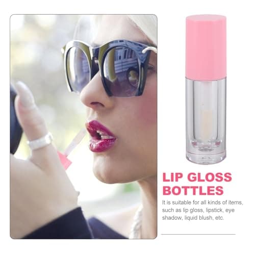 10 Pack 6ml Pink ABS Brush Lip Gloss Tubes for Boys and Girls — view 3