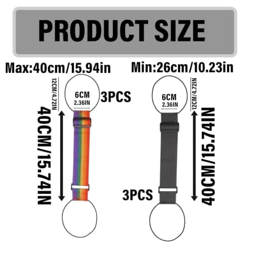 6PCS Personalised Luggage Straps for Suitcases, Suitcase Straps 6 Pack Adjustable Multi Use Strong, Luggage Tags with Quick Release Buckle for Travel Accessories — view 2