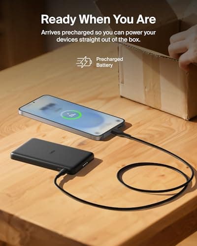 Belkin BoostCharge 5000mAh Slim Magnetic Power Bank with USB C Port - Black — view 5