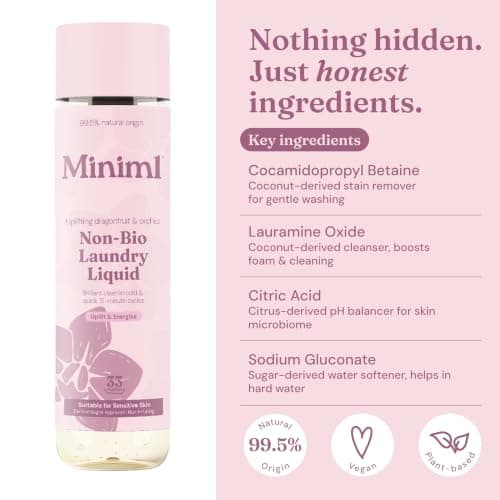 Miniml Laundry Washing Detergent 1L – Pink Dragonfruit & Orchid — view 5