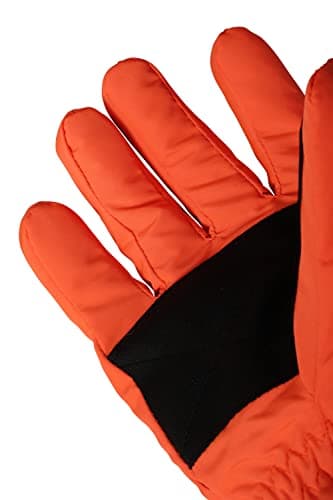 Mountain Warehouse Kids Ski Gloves - Water-Resistant, Padded Snowproof Glove with Textured Palm Grip, Boys & Girls - For Skiing, Snowboarding & Outdoors Orange L — view 4