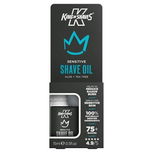King of Shaves Sensitive Shave Oil Aloe Vera Tea Tree Travel 15ml