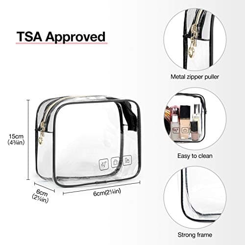 BAGSMART Toiletry Bag Hanging Travel Makeup Organizer with TSA Approved Transparent Cosmetic Bag Makeup Bag for Full Sized Toiletries, Large-Black — view 5