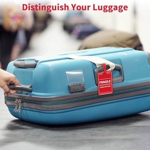 MEDMAX 2 Pack Fragile Luggage Tag with Name ID Card — view 4