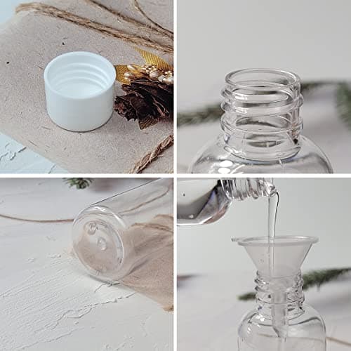 4pcs Travel Bottles,80ml Refillable Clear Empty Plastic Travel Size Containers Bottles with Screw Lids for Toiletries,Soap,Shampoo and Conditioner — view 3