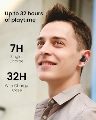 TOZO A1 Wireless Earbuds, Bluetooth 5.3 Earphones, Support APP EQ Setting, 32H Long Playtime, Ear Buds with HiFi Stereo Sound, Light-Weight Wireless Earphones, IPX5 Waterproof — view 5