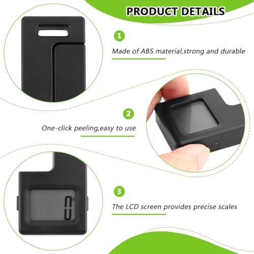 Folding Digital Kitchen Scale, Portable Food Travel Scale for Food, Highly Accurate Compact Food Scale with LCD Display, Multiple Units Supported, Convenient Storage — view 5