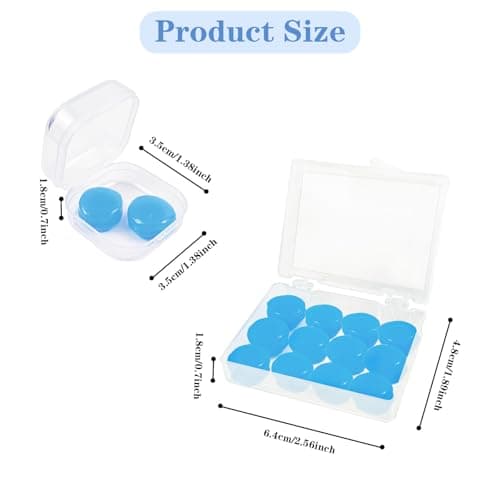 8 Pairs Premium Silicone Ear Plugs, Reusable Waterproof for Sleep — view 2