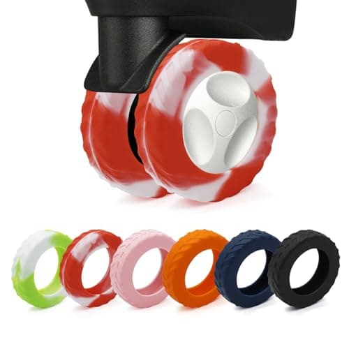 Luggage Wheel Covers, Anti Dust & Scratch, For 2-2.4" wheels - Gradient Red