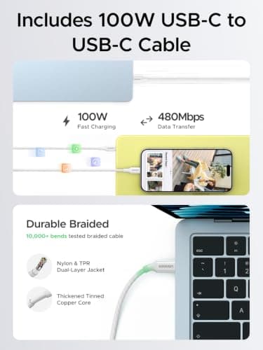 UGREEN Nexode Air 65W USB C Charger with Cable, Foldable GaN Fast Charger — view 4