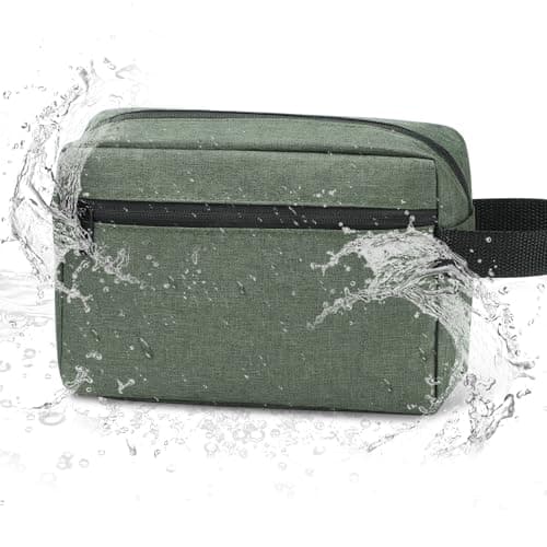 Toiletry Bag for Men, Etercycle Portable Travel Wash Bag, Waterproof Toiletries Cosmetic Organizer Bag, Gym Shaving Shower Bathroom Bag, Dopp Kit Make Up Bag with Handle (Green) — view 5