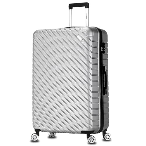 FLYMAX 32" Extra Large Suitcase 4 Wheel Lightweight Suitcases Luggage Hard Shell ABS Travel Case Hold Check in Fits 23kg - 35kg + 3 Digit Lock + 1 Year Warranty 125 Litre Capacity