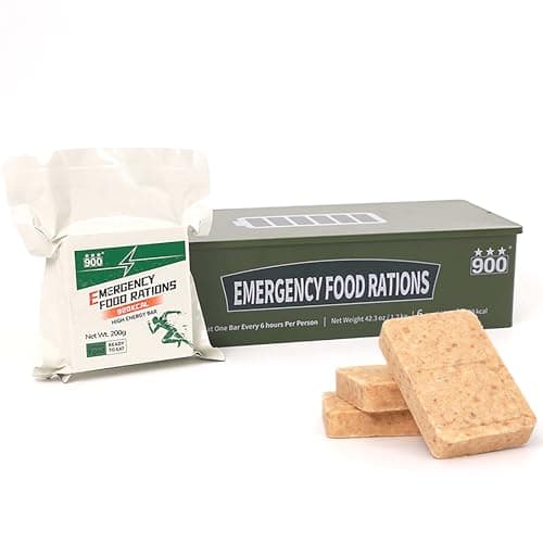 Survival Food, 20 Year Shelf Life High Energy Biscuits, 6 Packs
