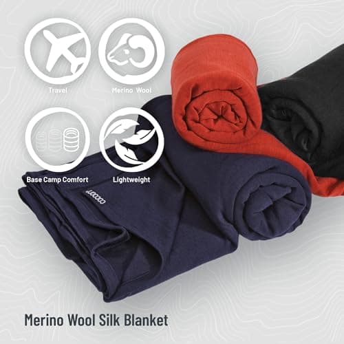 COCOON Travel Blanket - Travel Item - Merino Wool/Silk Blue 2016 Blanket — view 2