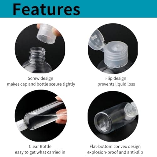 LHQYKHOZ 12pcs 25ml Airline Approved Leak-Proof Flip Cap Travel Bottles for Toiletries — view 3