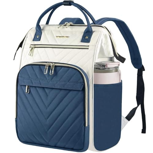 VANKEAN Laptop Backpack Women, 15.6" Computer Backpacks College Work Blue