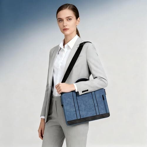 Alfheim 15-15.6 Inch Waterproof PU Leather Laptop Bag — view 2