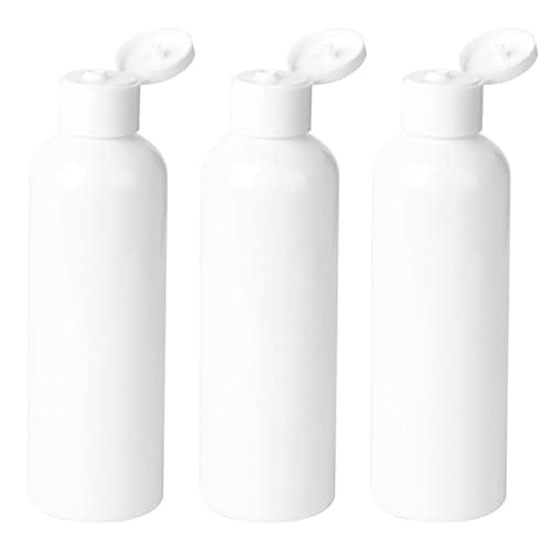Abaodam 5 Pack White Cosmetic Refill Bottles 200ml Plastic