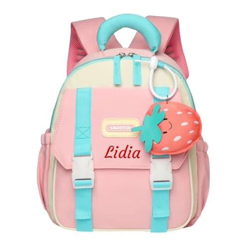 Personalised Toddler Backpack with Chest Buckle, Kids Backpack, Pink