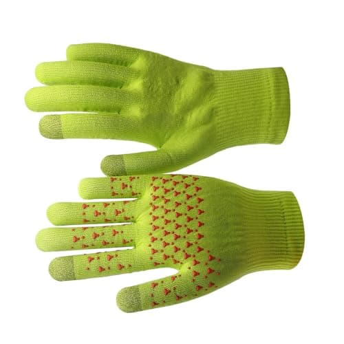 Jazuaiao Nonslip Touchscreens Ski Gloves for Mountaineering, Yellow