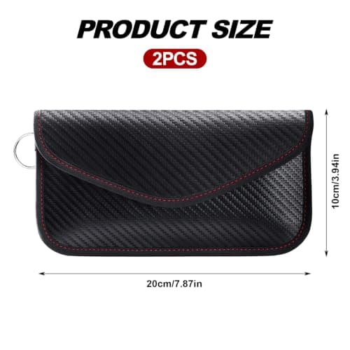 2PCS Faraday Pouch for Car Keys & Phones, RFID Signal Blocker Case — view 2