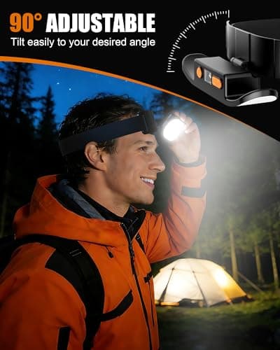 Mohard Head Torch Rechargeable, 230° Wide Beam Bright LED Headlamp — view 4